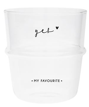 Glas "YES my favourite"